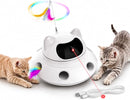 3-in-1 Automatic Laser Cat Toy with Feather Chase & Whack-a-Mole Game