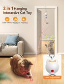 Interactive LED Cat Toy with 8 Replacement Teasers, Feathers & Mouse