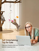 Interactive LED Cat Toy with 8 Replacement Teasers, Feathers & Mouse