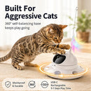 3-in-1 Automatic Laser Cat Toy with Feather Chase & Whack-a-Mole Game