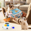 3-in-1 Interactive Cat Toy with Remote Control, Butterfly, Feathers & Ball Track